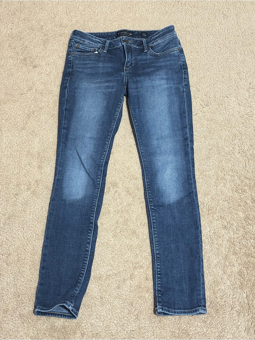 Lucky Brand Womens Skinny Jeans Medium Blue Fade SIZE 2/26